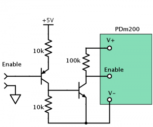 PDm200-EnableB PDm200 Enable circuit for unipolar supply